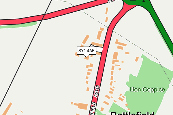 SY1 4AF map - OS OpenMap – Local (Ordnance Survey)