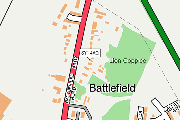 SY1 4AQ map - OS OpenMap – Local (Ordnance Survey)