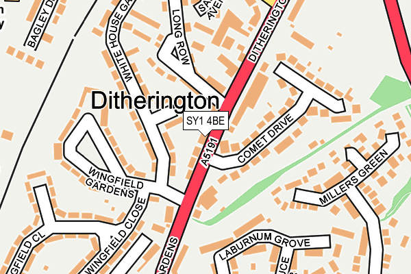 SY1 4BE map - OS OpenMap – Local (Ordnance Survey)