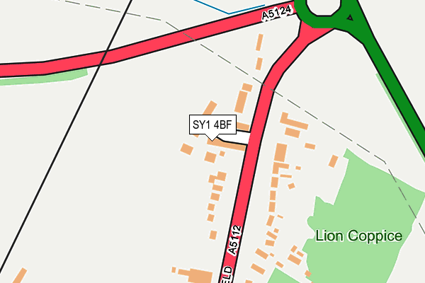 SY1 4BF map - OS OpenMap – Local (Ordnance Survey)