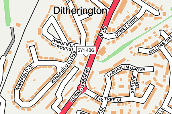 SY1 4BG map - OS OpenMap – Local (Ordnance Survey)