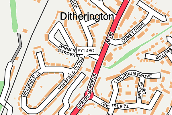 SY1 4BQ map - OS OpenMap – Local (Ordnance Survey)