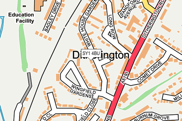 SY1 4BU map - OS OpenMap – Local (Ordnance Survey)