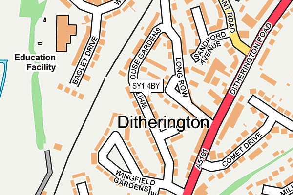 SY1 4BY map - OS OpenMap – Local (Ordnance Survey)