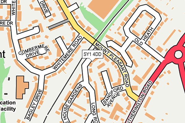 SY1 4DD map - OS OpenMap – Local (Ordnance Survey)