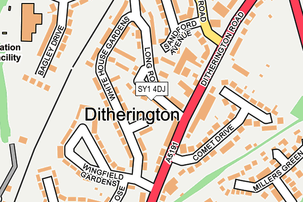 SY1 4DJ map - OS OpenMap – Local (Ordnance Survey)