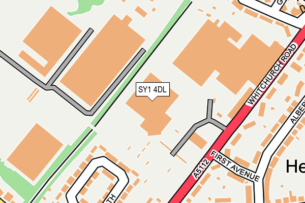 SY1 4DL map - OS OpenMap – Local (Ordnance Survey)