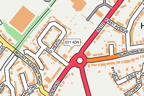 SY1 4DN map - OS OpenMap – Local (Ordnance Survey)