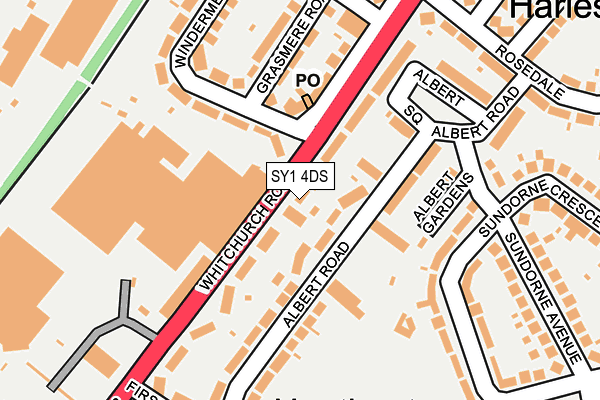 SY1 4DS map - OS OpenMap – Local (Ordnance Survey)