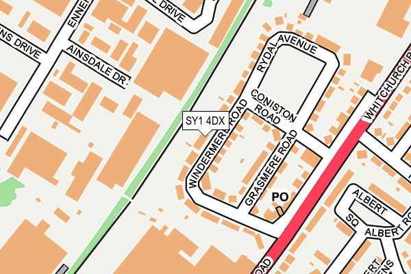 SY1 4DX map - OS OpenMap – Local (Ordnance Survey)