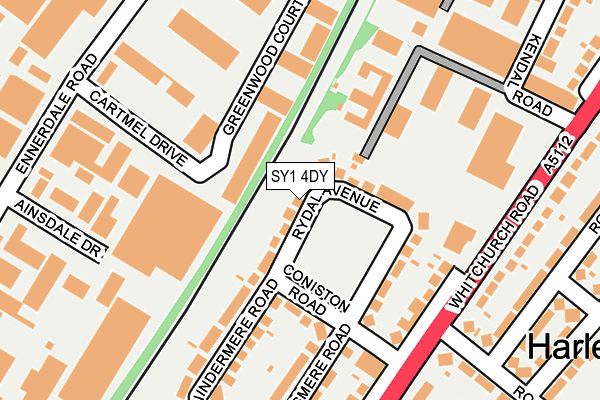 SY1 4DY map - OS OpenMap – Local (Ordnance Survey)