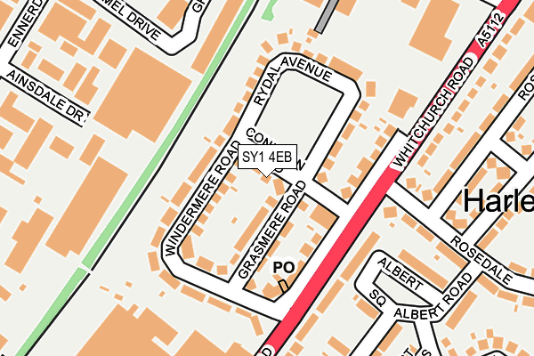 SY1 4EB map - OS OpenMap – Local (Ordnance Survey)