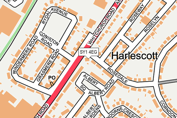 SY1 4EG map - OS OpenMap – Local (Ordnance Survey)