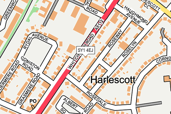 SY1 4EJ map - OS OpenMap – Local (Ordnance Survey)