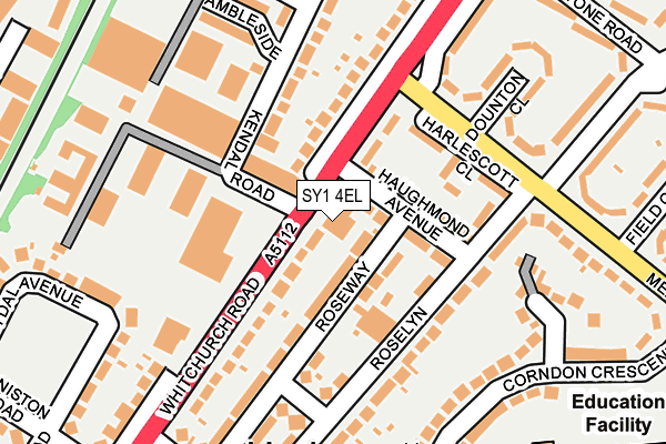 SY1 4EL map - OS OpenMap – Local (Ordnance Survey)