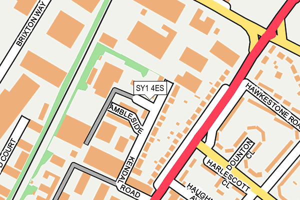 SY1 4ES map - OS OpenMap – Local (Ordnance Survey)