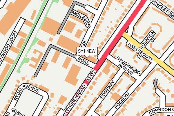 SY1 4EW map - OS OpenMap – Local (Ordnance Survey)