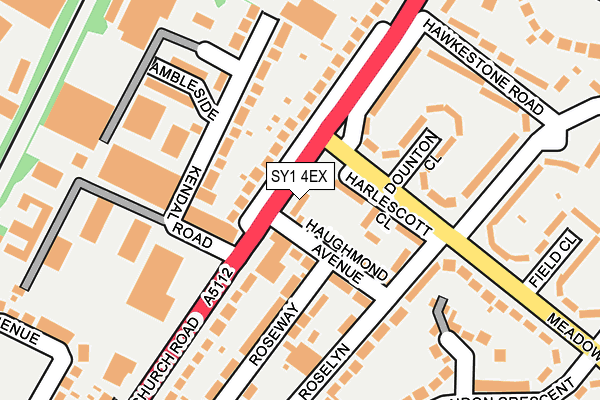 SY1 4EX map - OS OpenMap – Local (Ordnance Survey)