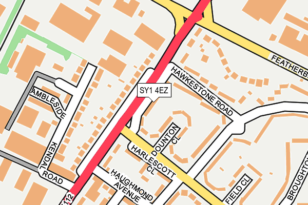 SY1 4EZ map - OS OpenMap – Local (Ordnance Survey)