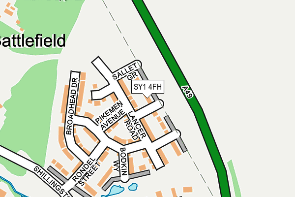 SY1 4FH map - OS OpenMap – Local (Ordnance Survey)