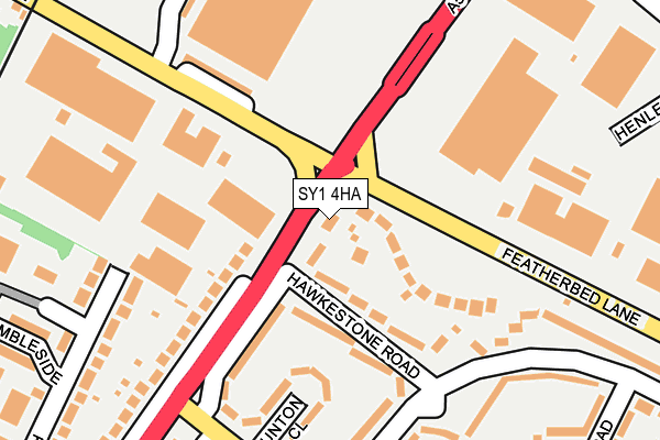 SY1 4HA map - OS OpenMap – Local (Ordnance Survey)