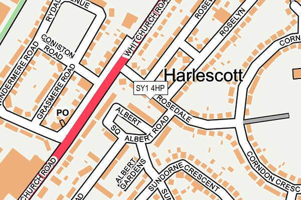 SY1 4HP map - OS OpenMap – Local (Ordnance Survey)