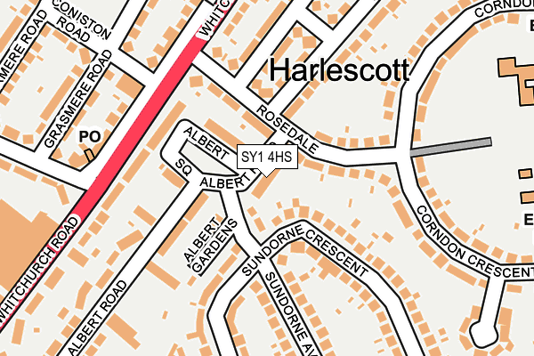 SY1 4HS map - OS OpenMap – Local (Ordnance Survey)