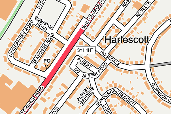 SY1 4HT map - OS OpenMap – Local (Ordnance Survey)