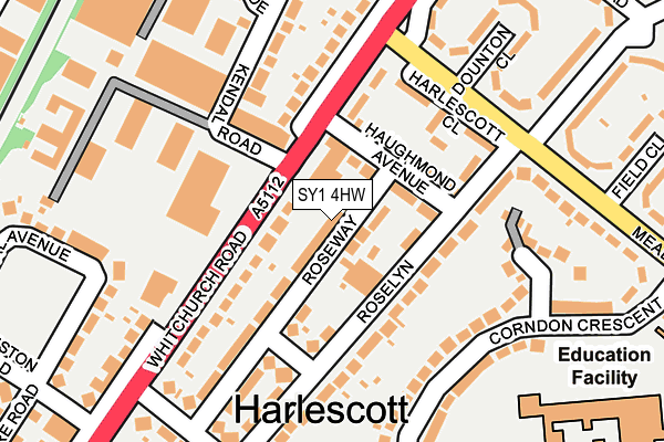 SY1 4HW map - OS OpenMap – Local (Ordnance Survey)