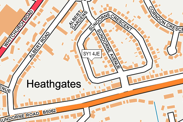 SY1 4JE map - OS OpenMap – Local (Ordnance Survey)