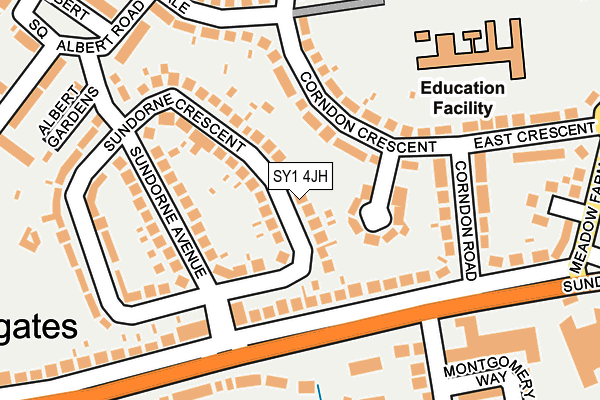 SY1 4JH map - OS OpenMap – Local (Ordnance Survey)