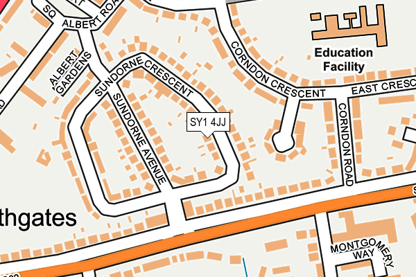 SY1 4JJ map - OS OpenMap – Local (Ordnance Survey)