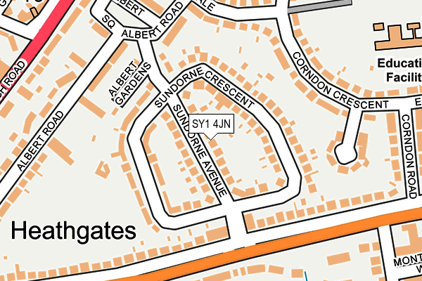 SY1 4JN map - OS OpenMap – Local (Ordnance Survey)