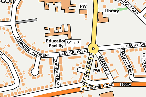 SY1 4JZ map - OS OpenMap – Local (Ordnance Survey)