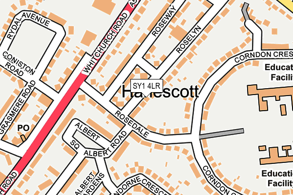 SY1 4LR map - OS OpenMap – Local (Ordnance Survey)