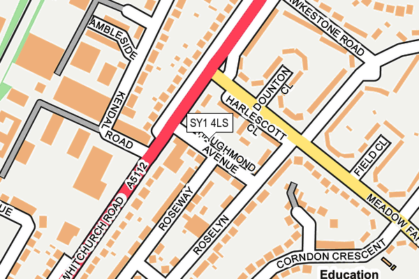 SY1 4LS map - OS OpenMap – Local (Ordnance Survey)