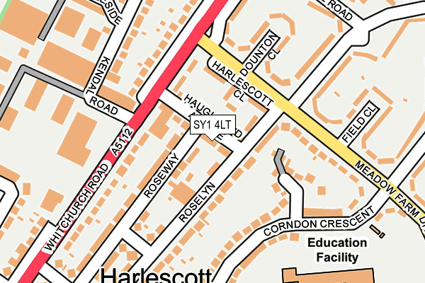 SY1 4LT map - OS OpenMap – Local (Ordnance Survey)