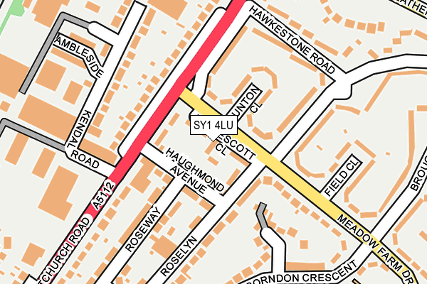 SY1 4LU map - OS OpenMap – Local (Ordnance Survey)