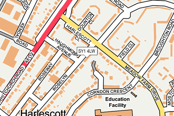 SY1 4LW map - OS OpenMap – Local (Ordnance Survey)