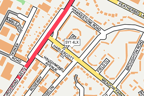 SY1 4LX map - OS OpenMap – Local (Ordnance Survey)