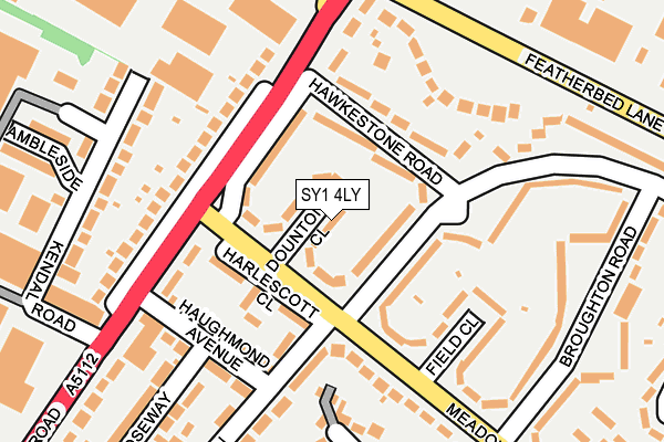 SY1 4LY map - OS OpenMap – Local (Ordnance Survey)