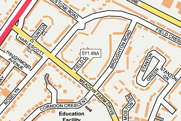 SY1 4NA map - OS OpenMap – Local (Ordnance Survey)