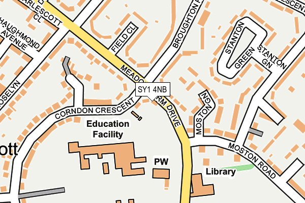 SY1 4NB map - OS OpenMap – Local (Ordnance Survey)