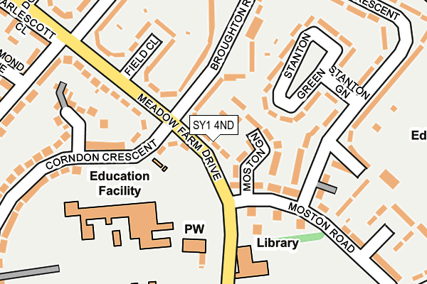 SY1 4ND map - OS OpenMap – Local (Ordnance Survey)