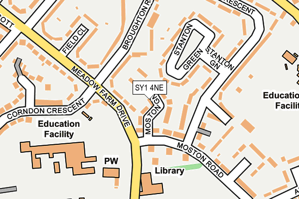 SY1 4NE map - OS OpenMap – Local (Ordnance Survey)