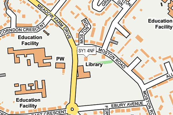 SY1 4NF map - OS OpenMap – Local (Ordnance Survey)