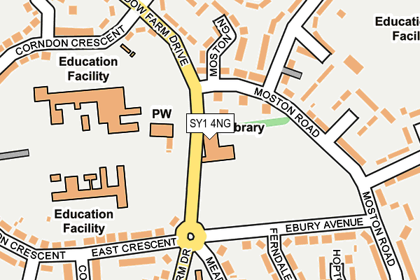 SY1 4NG map - OS OpenMap – Local (Ordnance Survey)