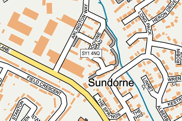 SY1 4NQ map - OS OpenMap – Local (Ordnance Survey)