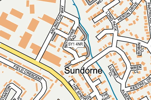 SY1 4NR map - OS OpenMap – Local (Ordnance Survey)