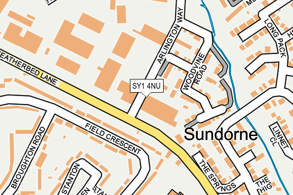 SY1 4NU map - OS OpenMap – Local (Ordnance Survey)
